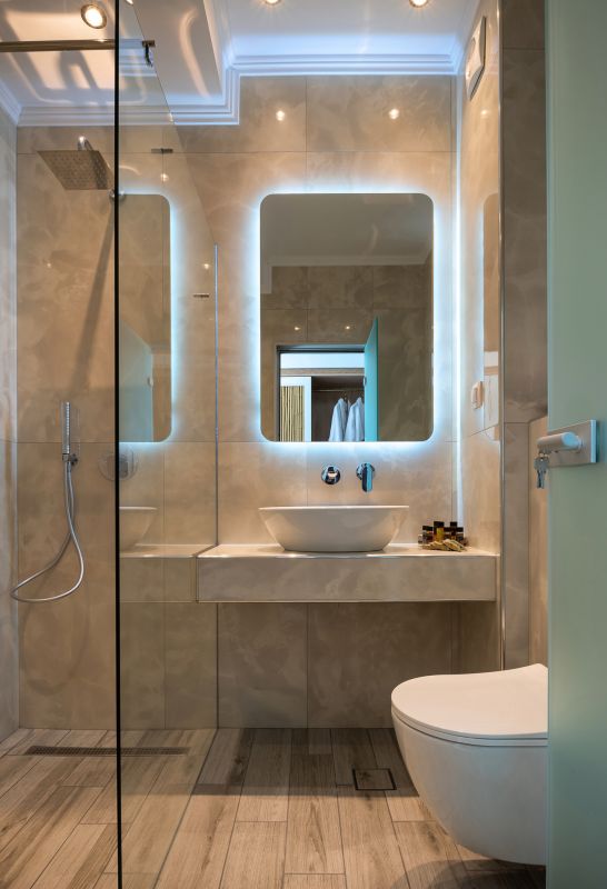 Backlit Mirror and Fixtures